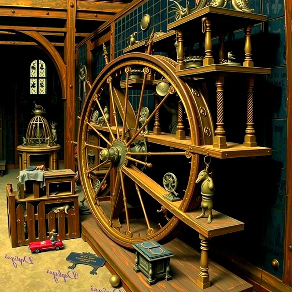 Ethereal Masterpiece in Vibrant Triadic Colors