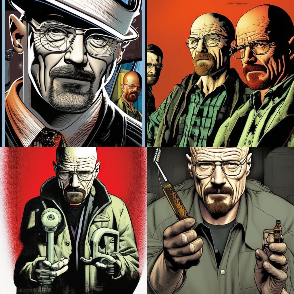 Walter White: King of Meth, Comic Book Art