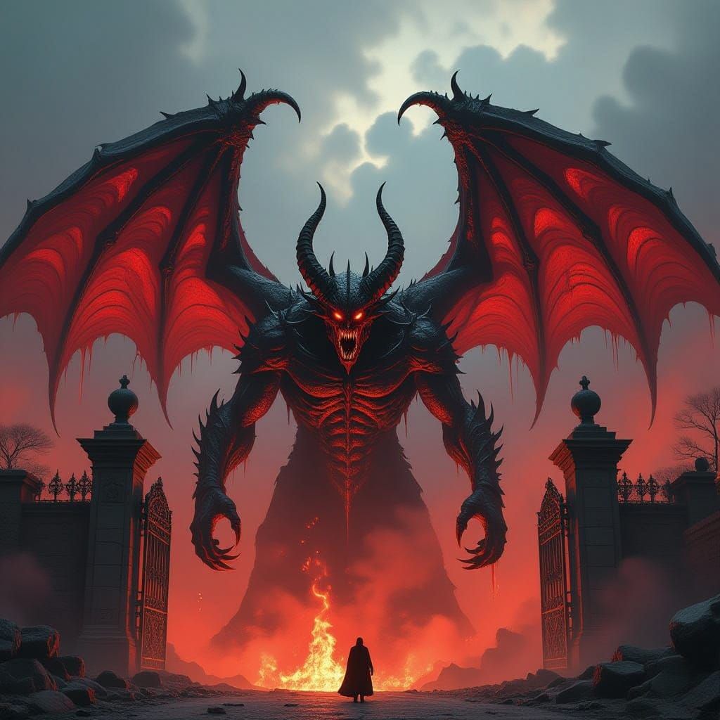 Infernal Demon Ascending: A Dark Fantasy Vision