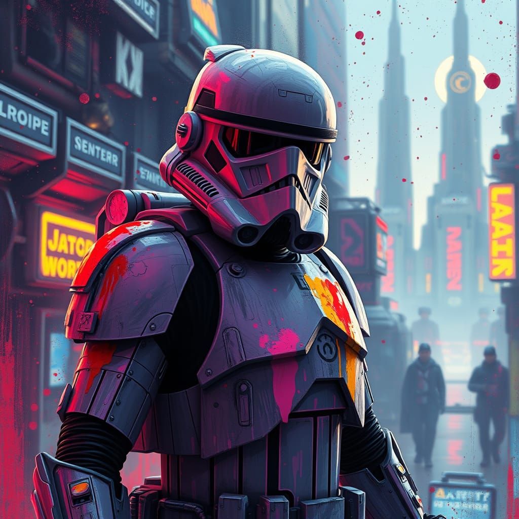 Spacetrooper in Galactic City with Polychromatic Style