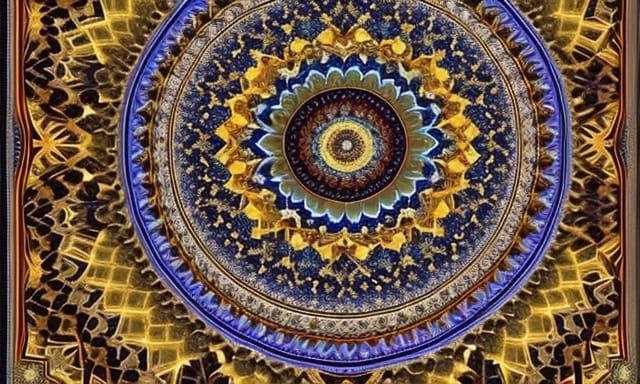 Intricate Fractal Persian Rug Design