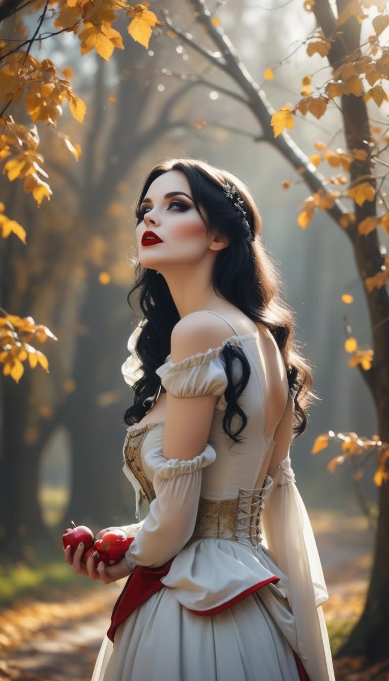 Gothic Beauty in Autumn Wonderland