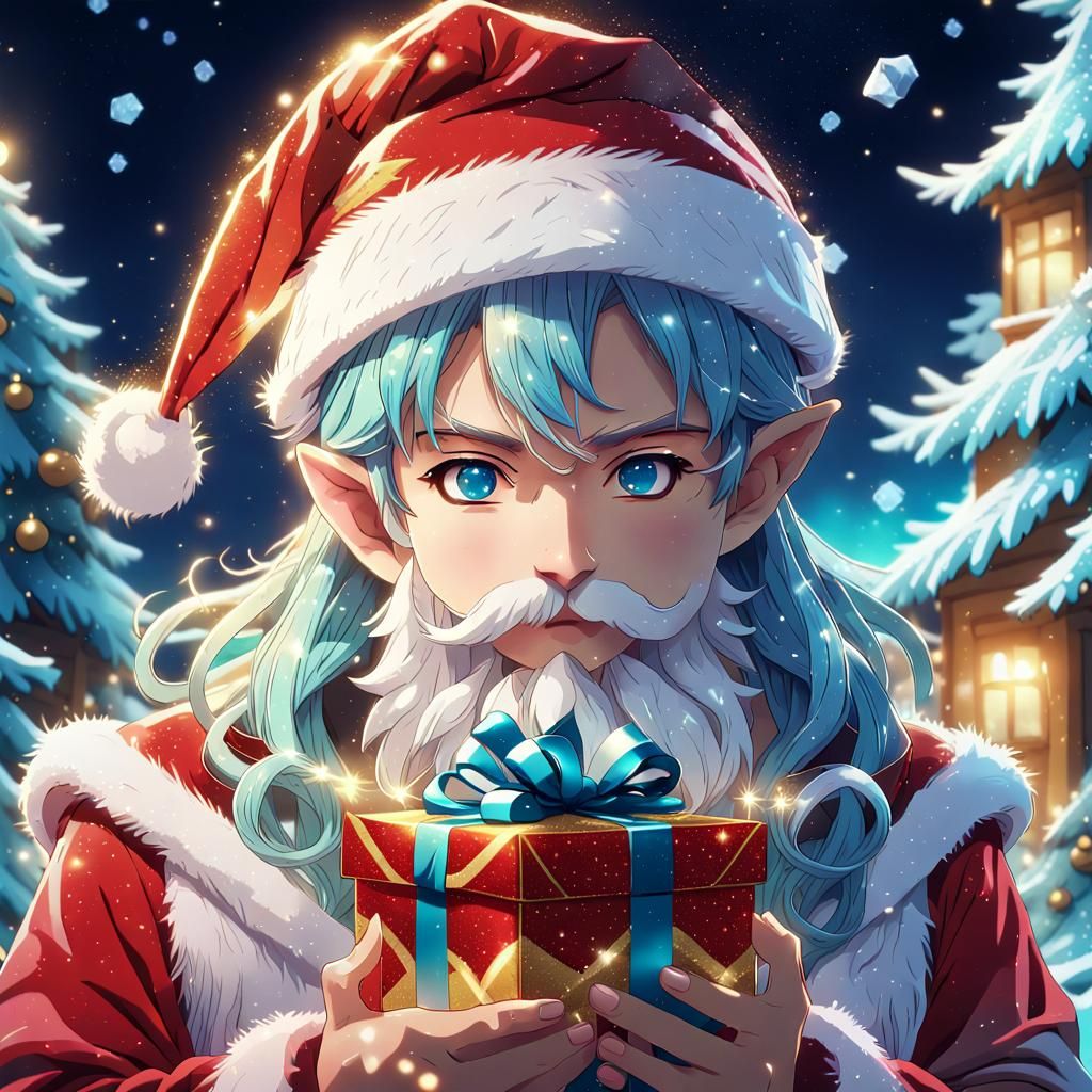 Anime Fairy Brings Holiday Cheer in Vibrant Winter Wonderlan...