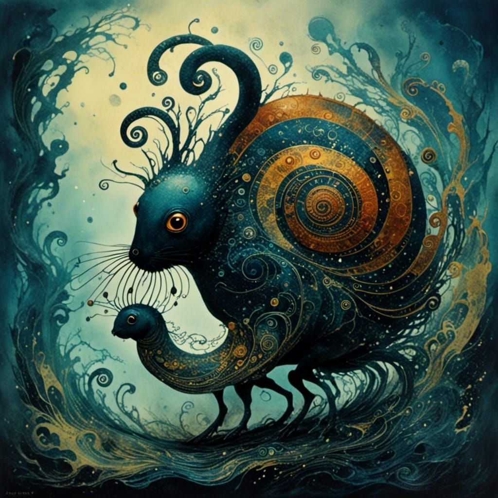 Surreal Fusion: Organic Forms in Liquid Textures