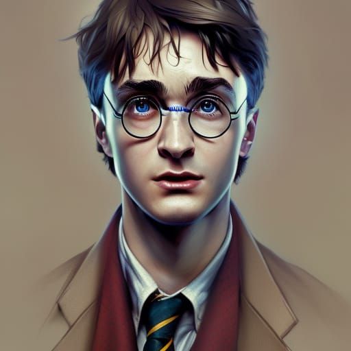 Harry Potter Portrait in Art Nouveau Style