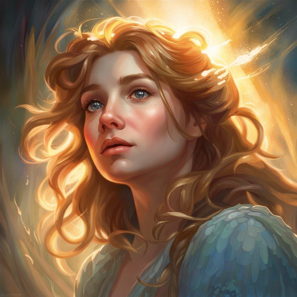 Ethereal Wendy Darling Portrait in Digital Art Style