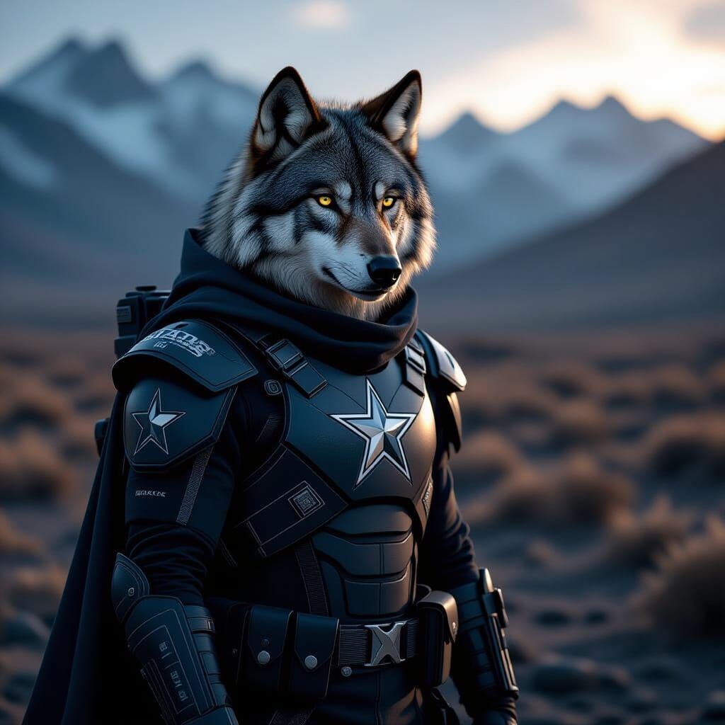 Wolf-RE Hunter Hybrid in Desolate Landscape