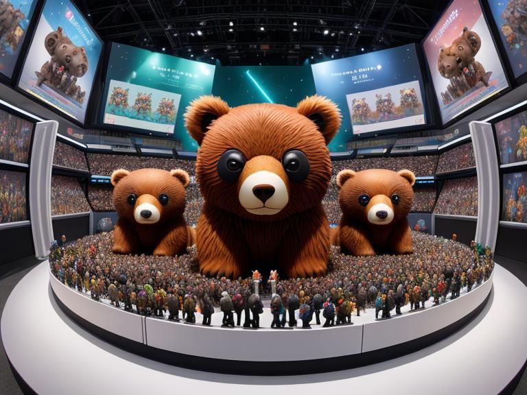 Tiny Bears Construct AI Art Metabearverse Poster