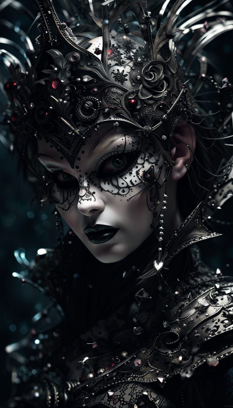 Dark Synth Goth Alice Queen of Hearts