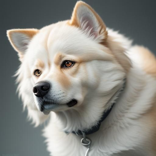 Elegant Chart Polski Dog Portrait in Pastel Tones