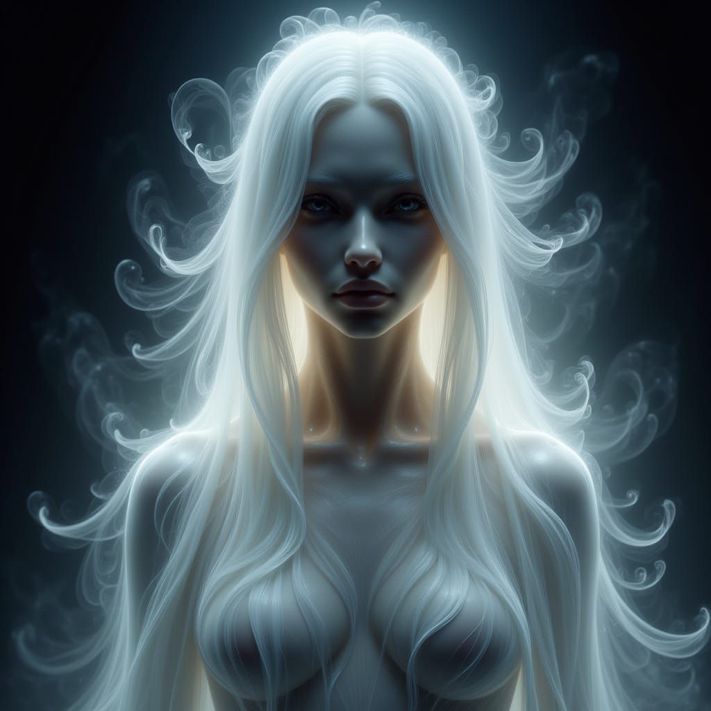 Woman in Mystical Shadow Illumination