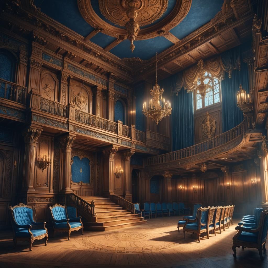 Mysterious Auction House Interior in Unreal Engine Style
