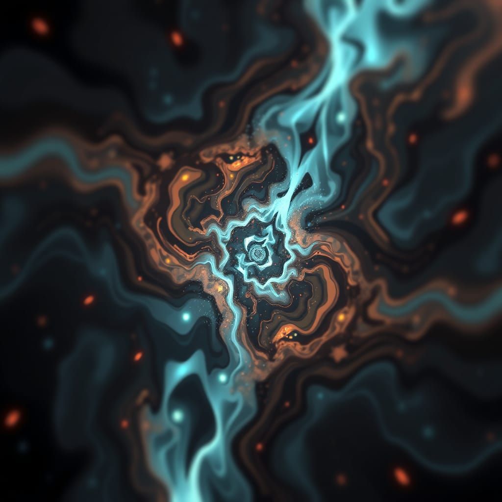 Abstract AI-Generated Art from Unreadable Prompt