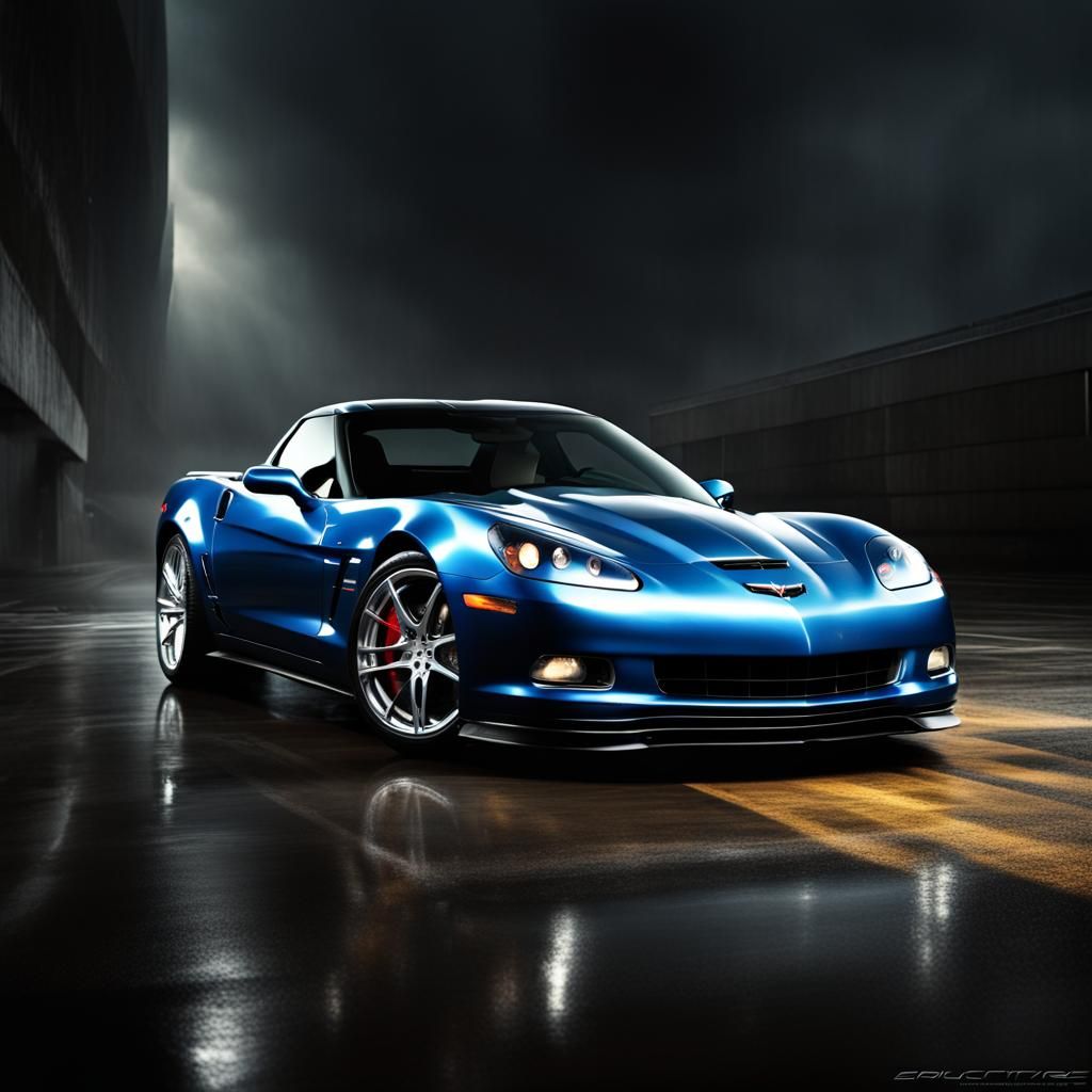 Super high resolution photograph of a 2009 Corvette ZR1
