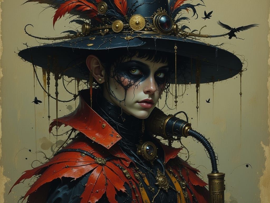 Mysterious Cult Member Portrait in Dark Fantasy Style