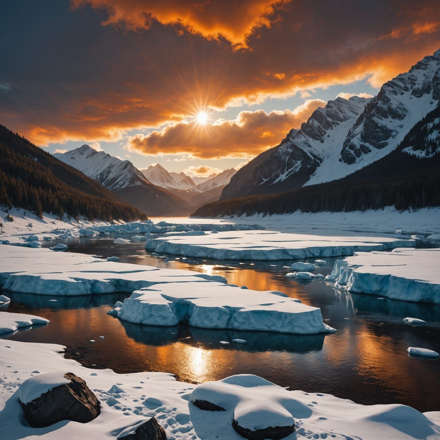 Dramatic Rocky Mountains Meet Ocean Coastline