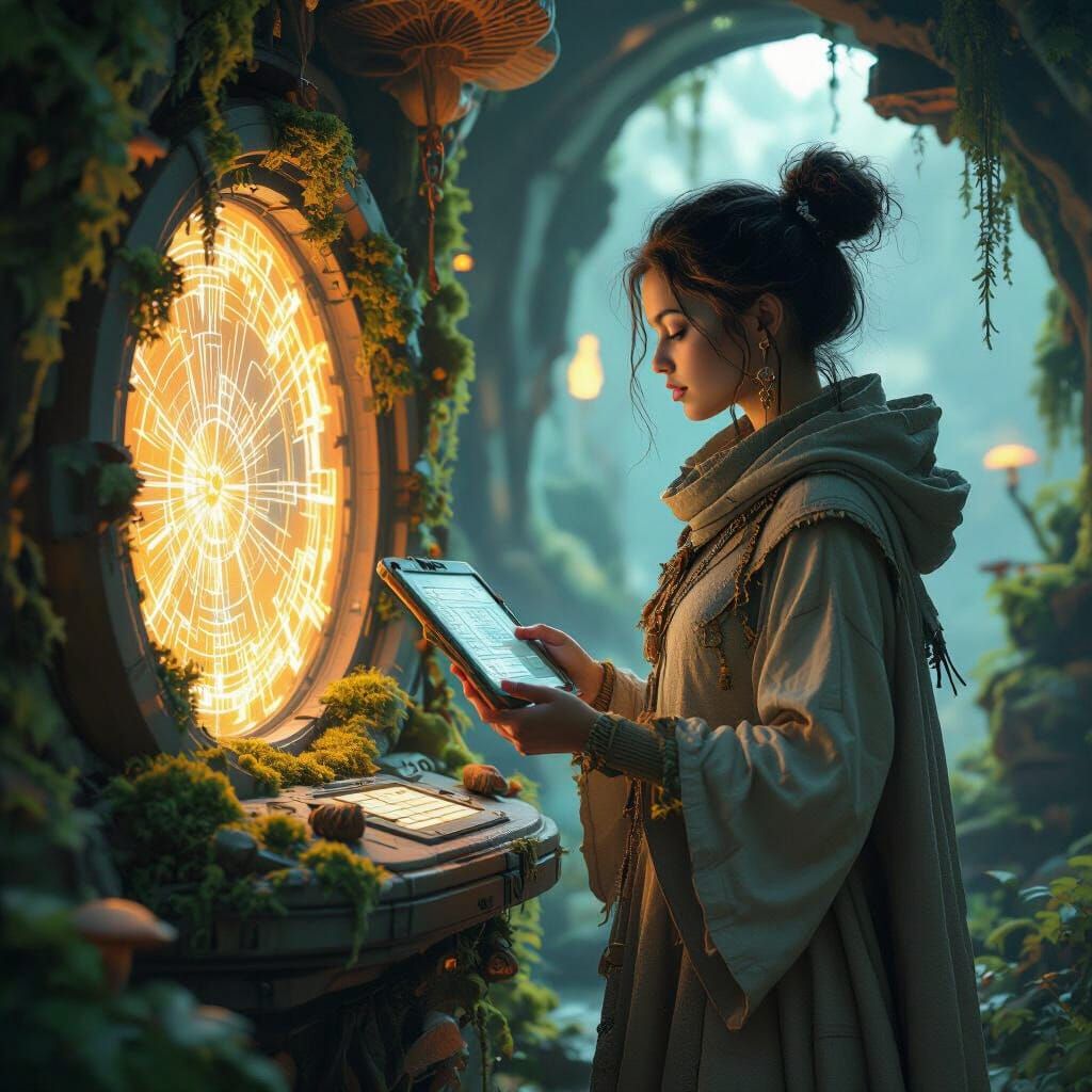 Biome Steward Elara in Organic Mycelial Network