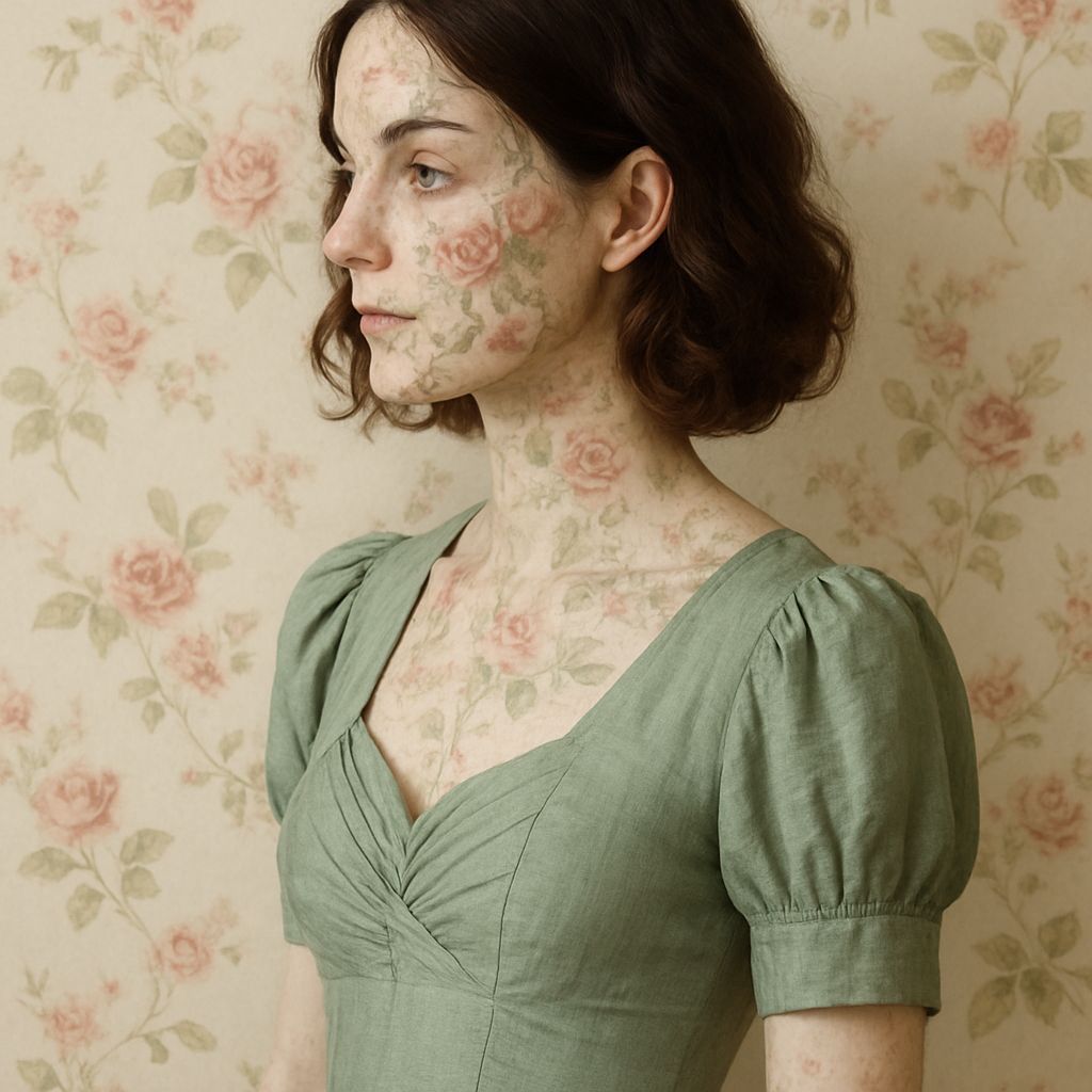 Floral Skin Beauty in Vintage Style