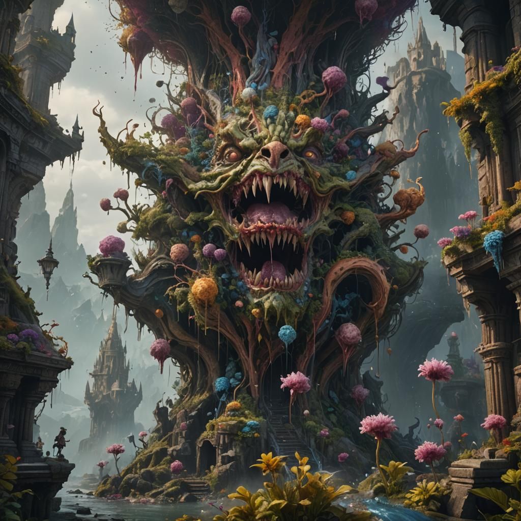 Detailed Matte Painting of a Sneeze in 8K