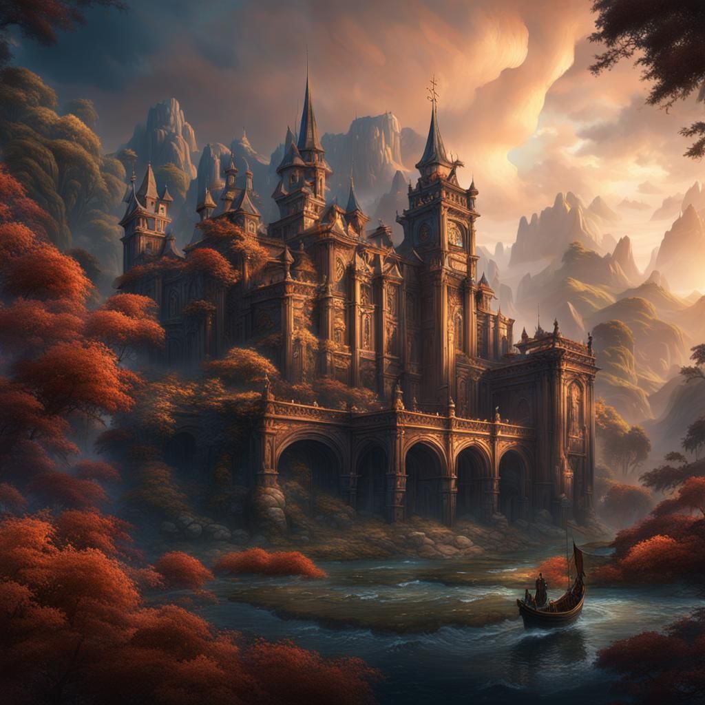 Fantastical Matte Painting in Deep Color