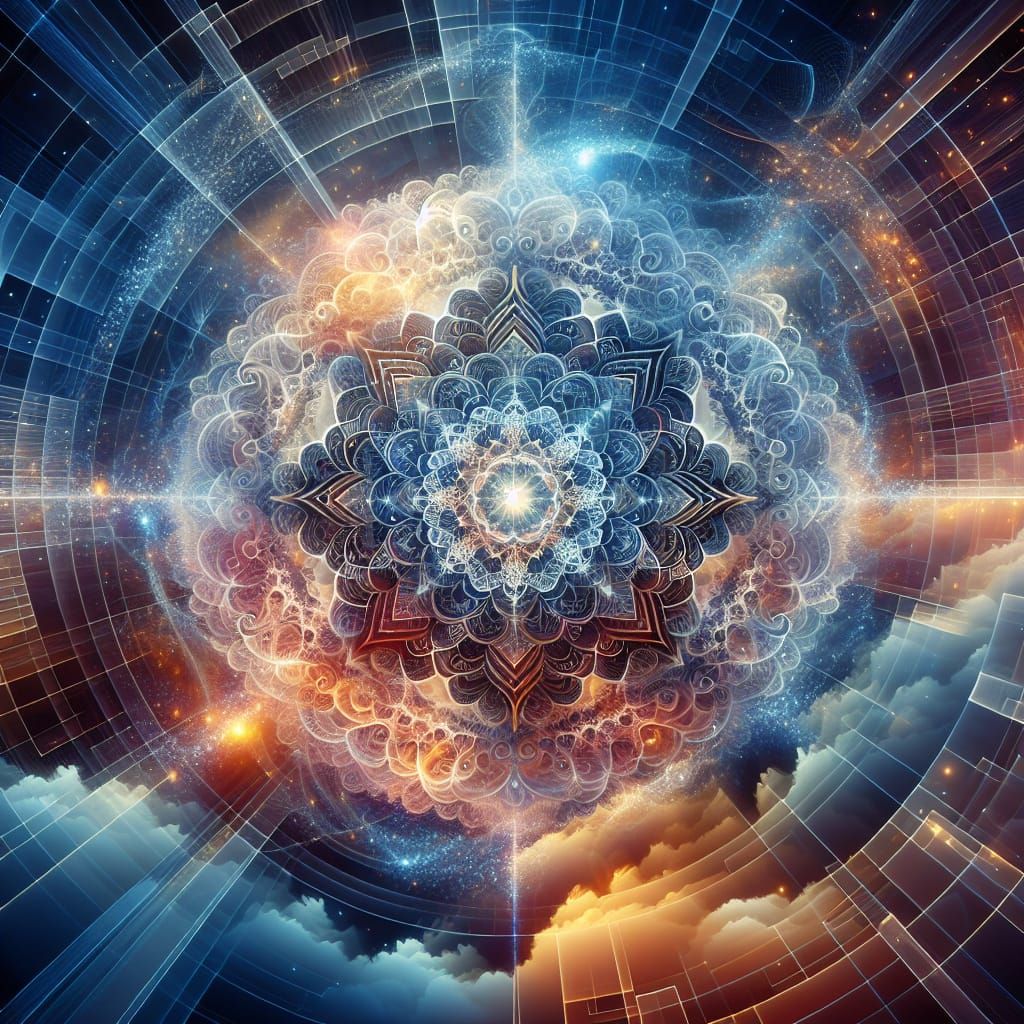 Harmonic Geometric Forms: A Digital Mandala