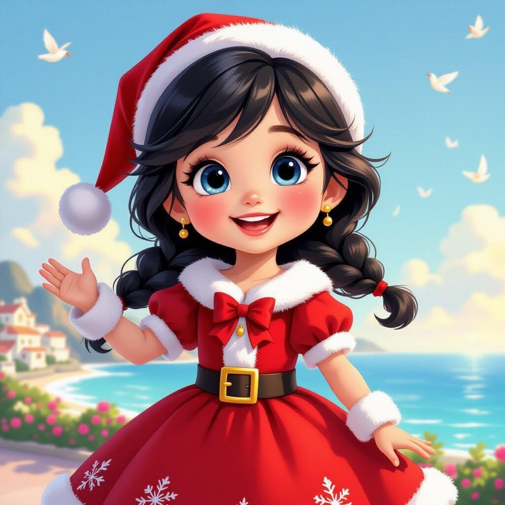 Kawaii Chibi Elsa in Disney Style Parade Outfit