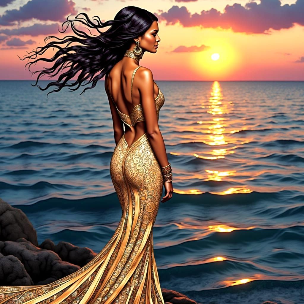 Klimt-Inspired Dreamscapes in Soft Color