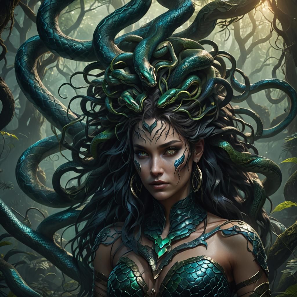 Mystical Forest Medusa Concept Art