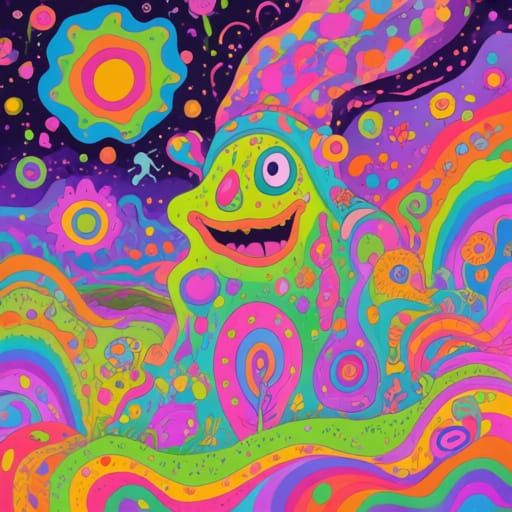 Whimsical Psychedelic Dreamscape