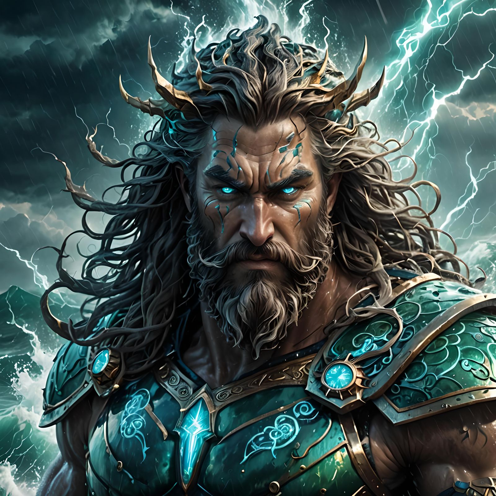 Wrath of Poseidon in Ocean Storm