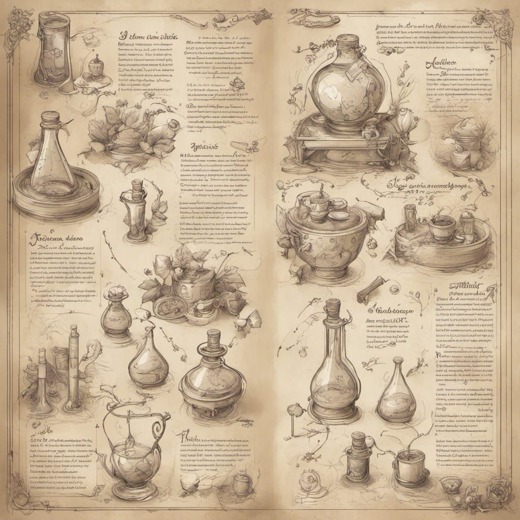 Love Potion Crafting: Alchemical Infographic Design