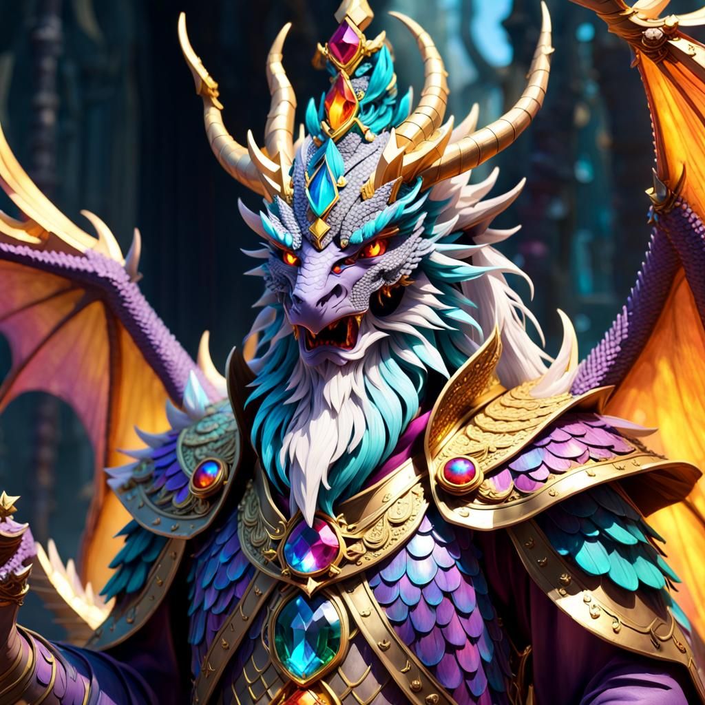 Radiant Dragon High Priest with Crystal Scepter