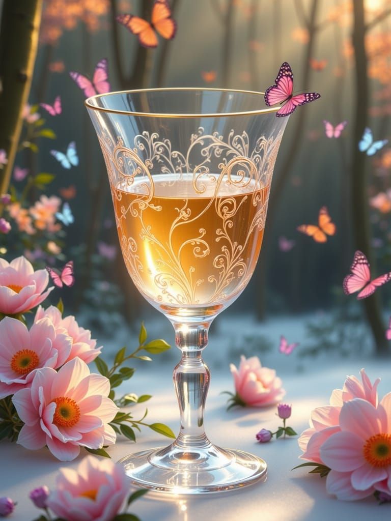 Surreal Glass Vessel Radiates Ethereal Light and Dreamy Land...