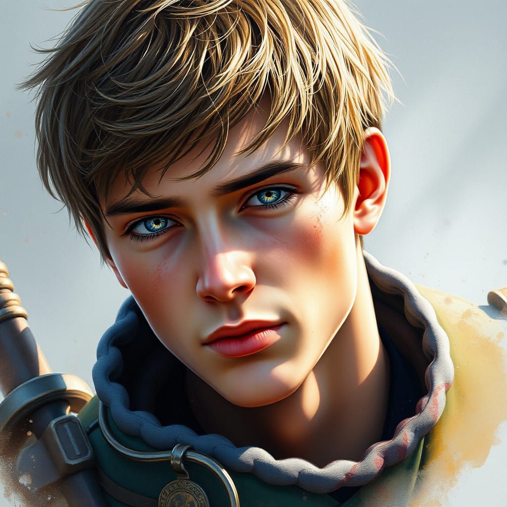 Fantastical Young Man in Deep Colors