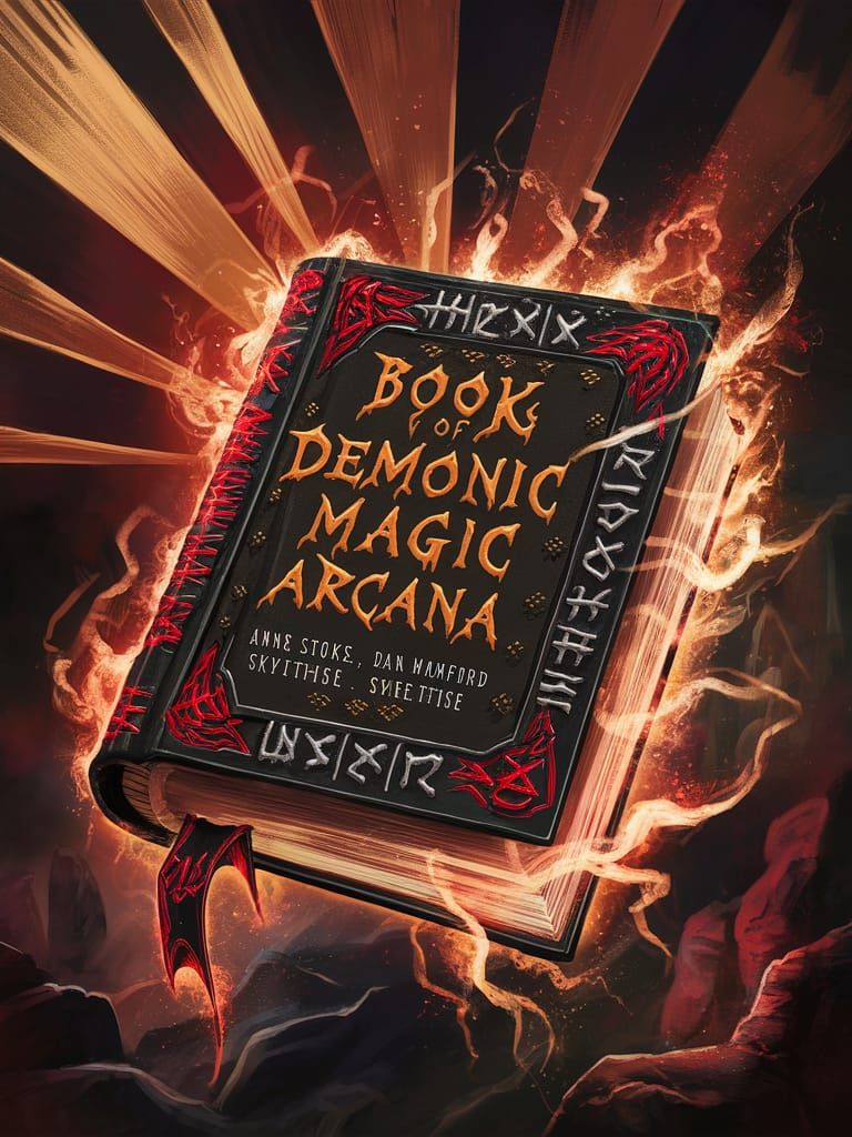 Sinister Runic Spellbook Bursting with Magic