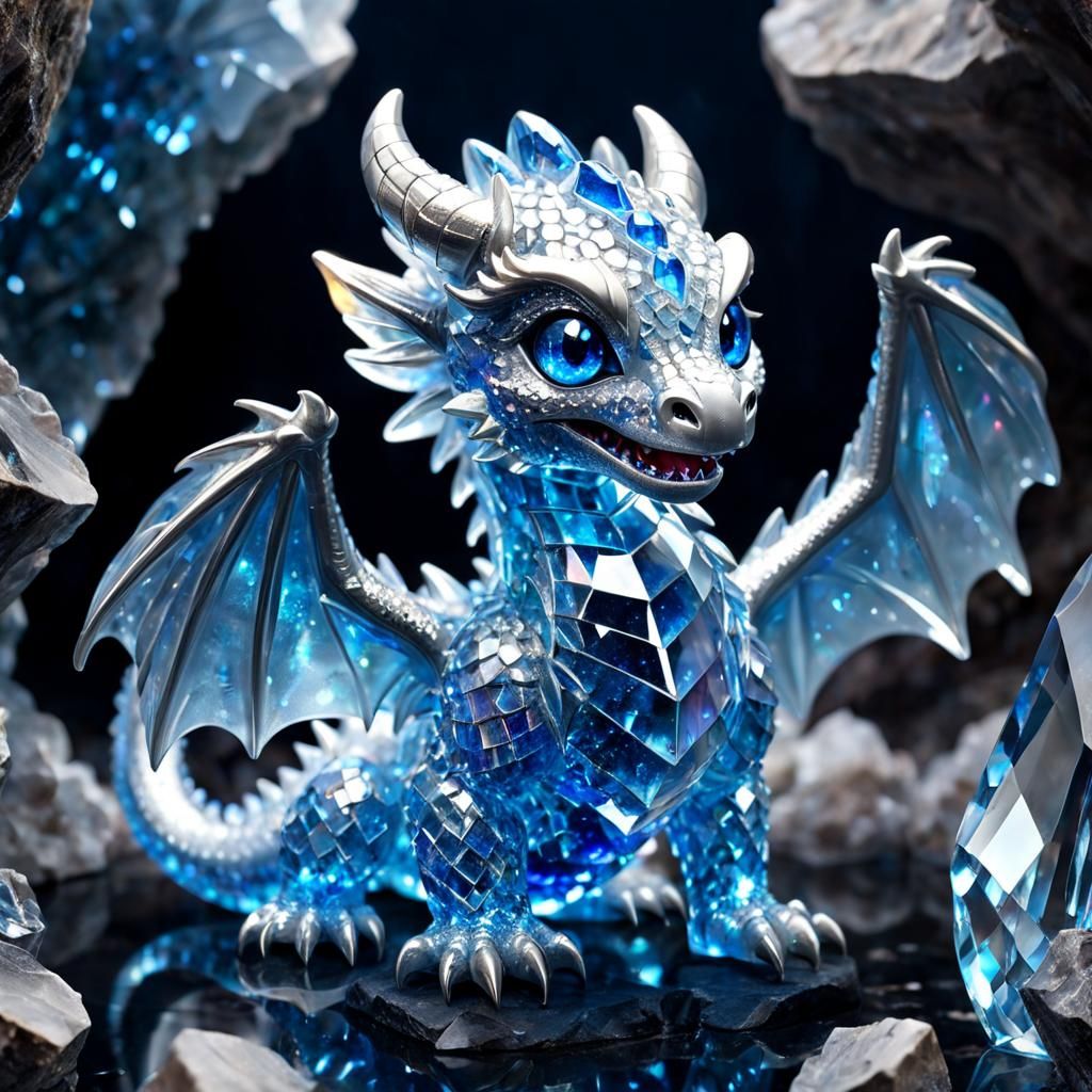Crystal Dragon Cub in Crystal Cave