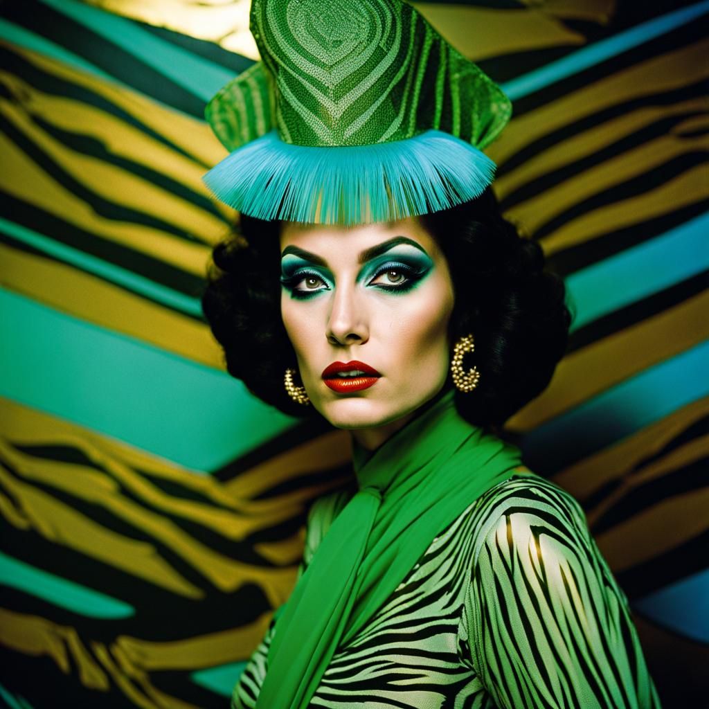 Exotic Disco Dancer in Grungy Kodak Gold Style