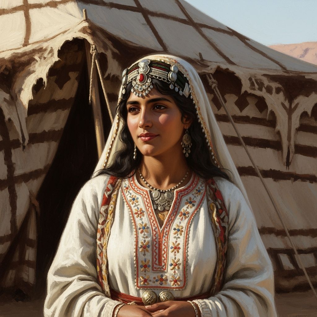 Hagar: Ancient Arab Bride in Desert Portrait