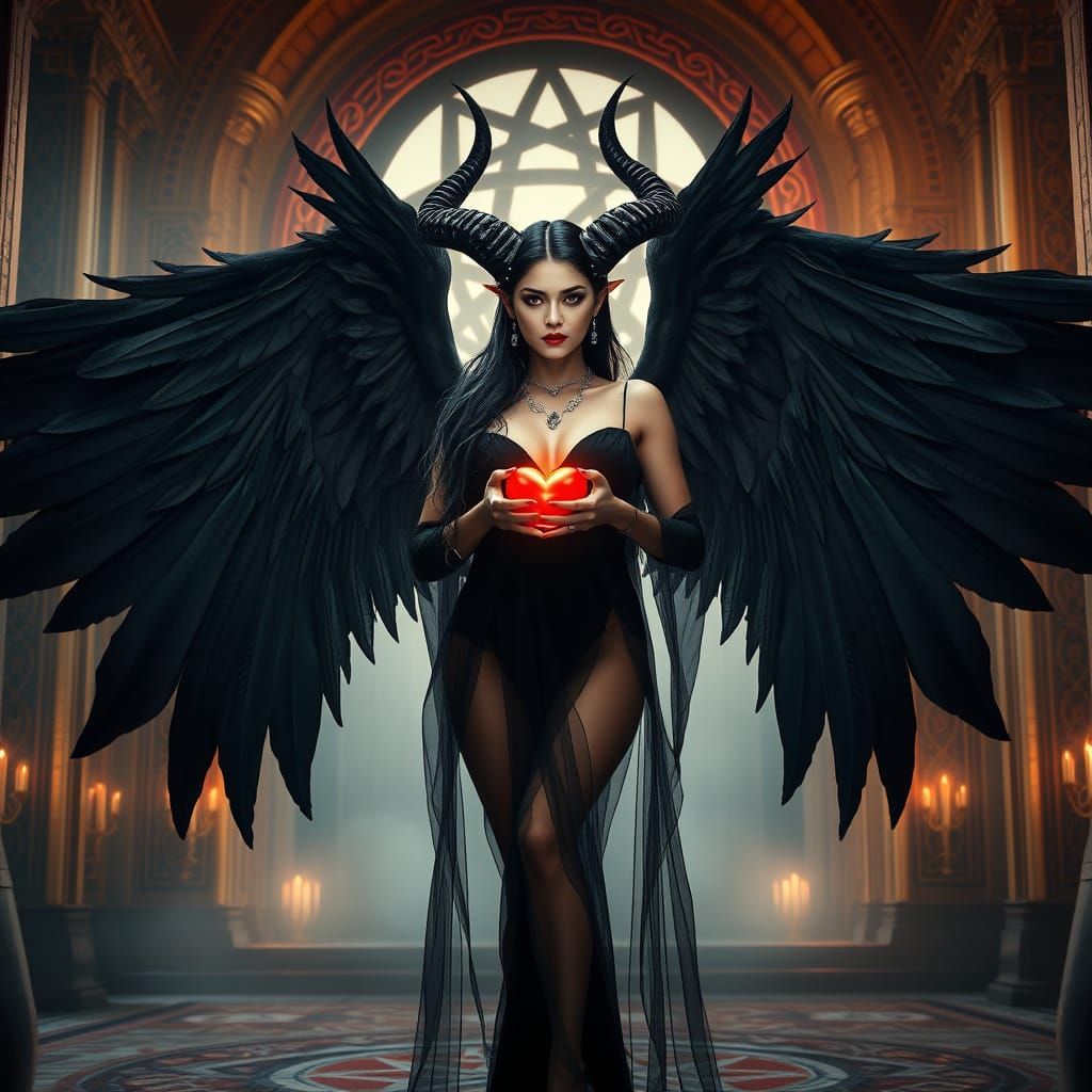 Regal Goddess in Dark, Majestic Splendor