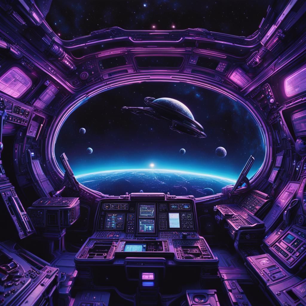 Spaceship View of a Glowing Spiral Galaxy