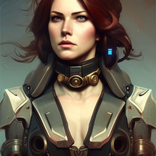 Steampunk Commander Portrait in Hyperdetailed Style