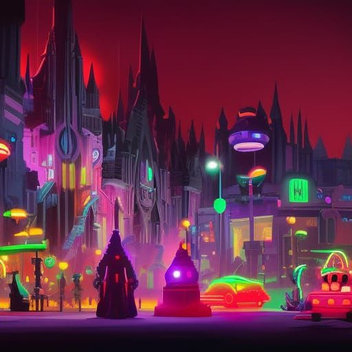 Twilight Zone Chickens in Dark Academia Style