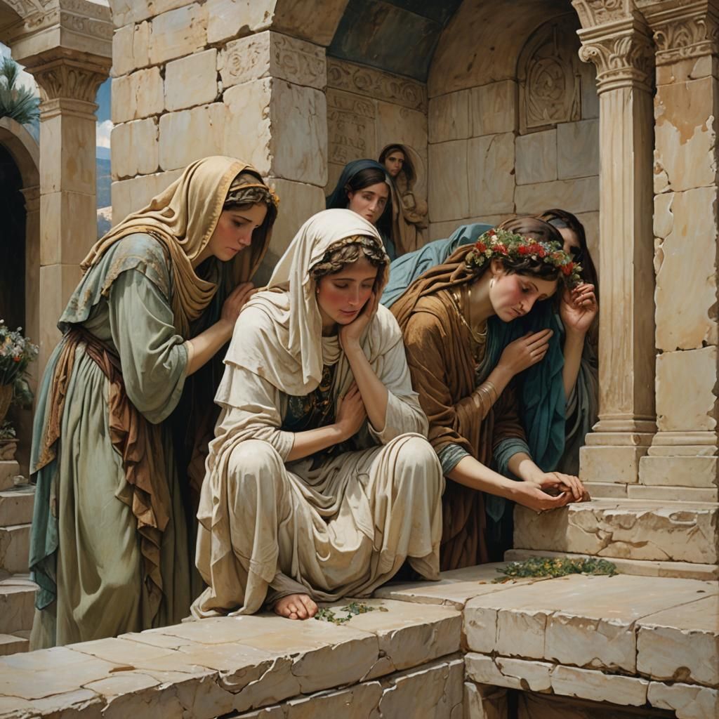 Women Weeping at Christ's Tomb, Neoclassical Style