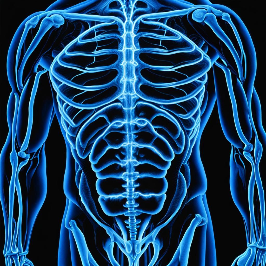 Surreal Neon Anatomical Art in Unreal Engine