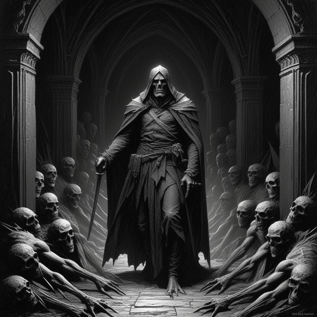 Dark Fantasy Artwork in a Grim Dark Style