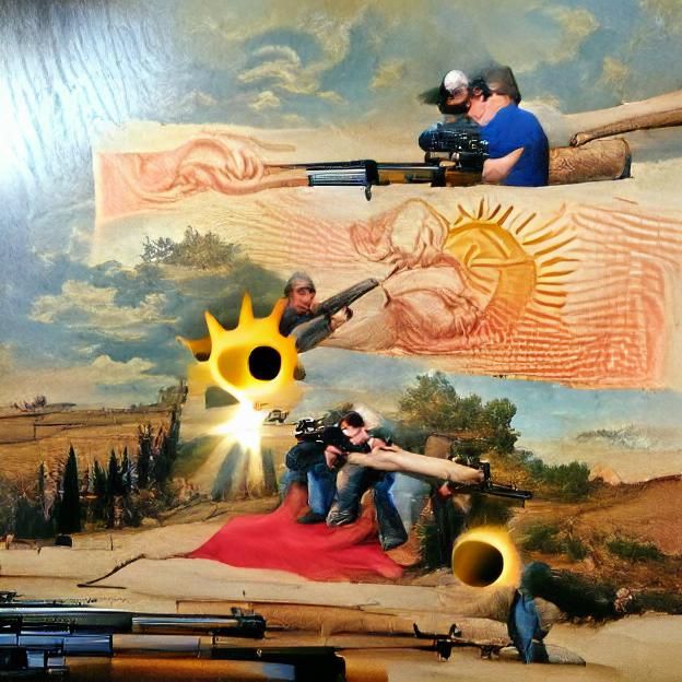 Rifle Shooting at the Sun: A Renaissance Painting