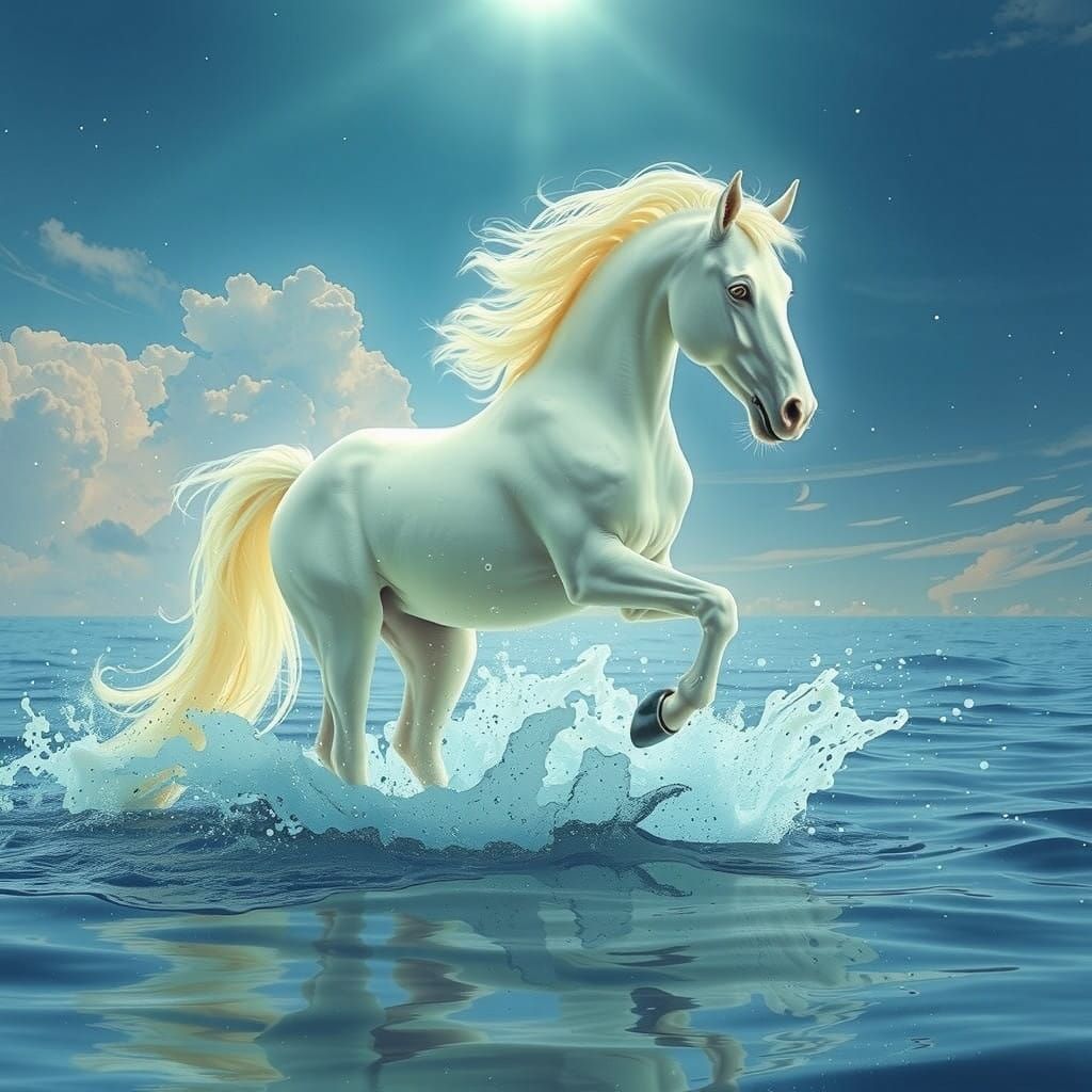 Glowing Volumetric Pegasus in Ethereal Beauty