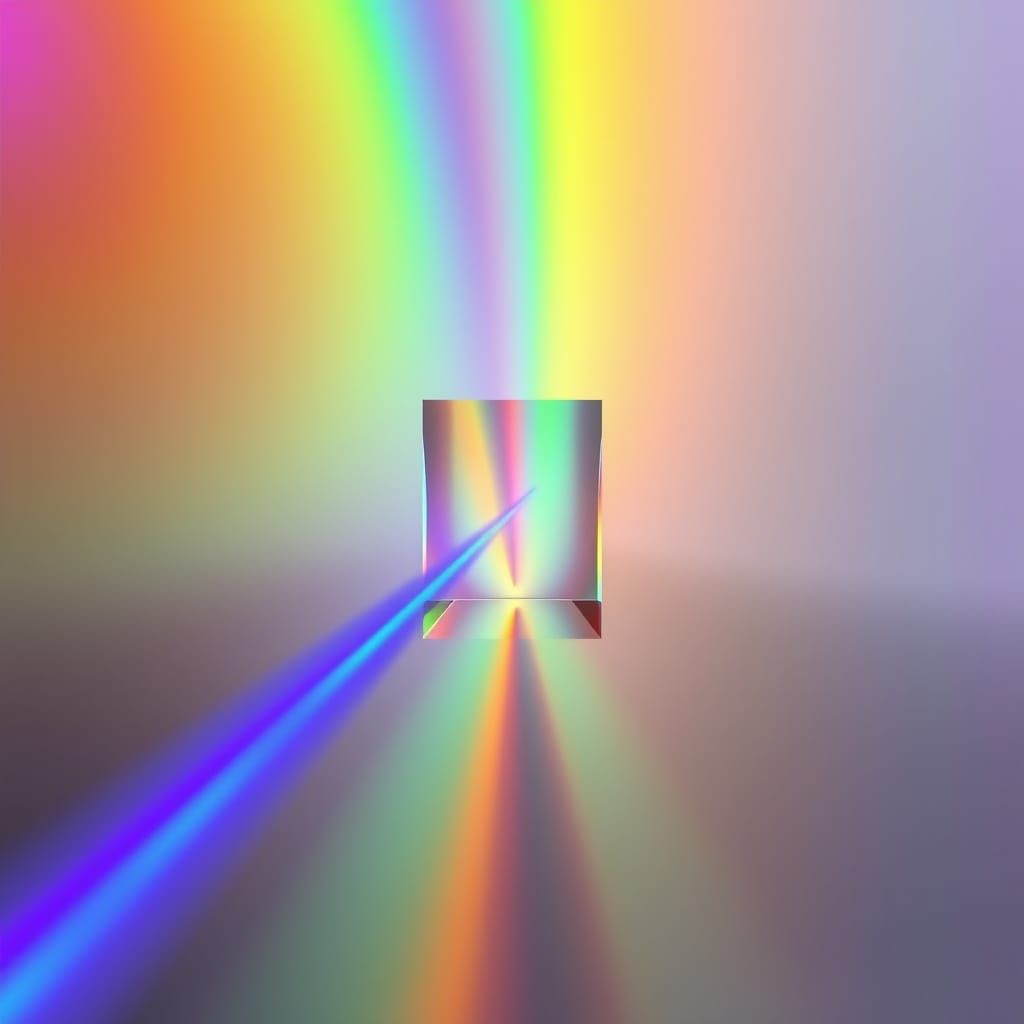 Prismatic Light Refraction in Abstract Style