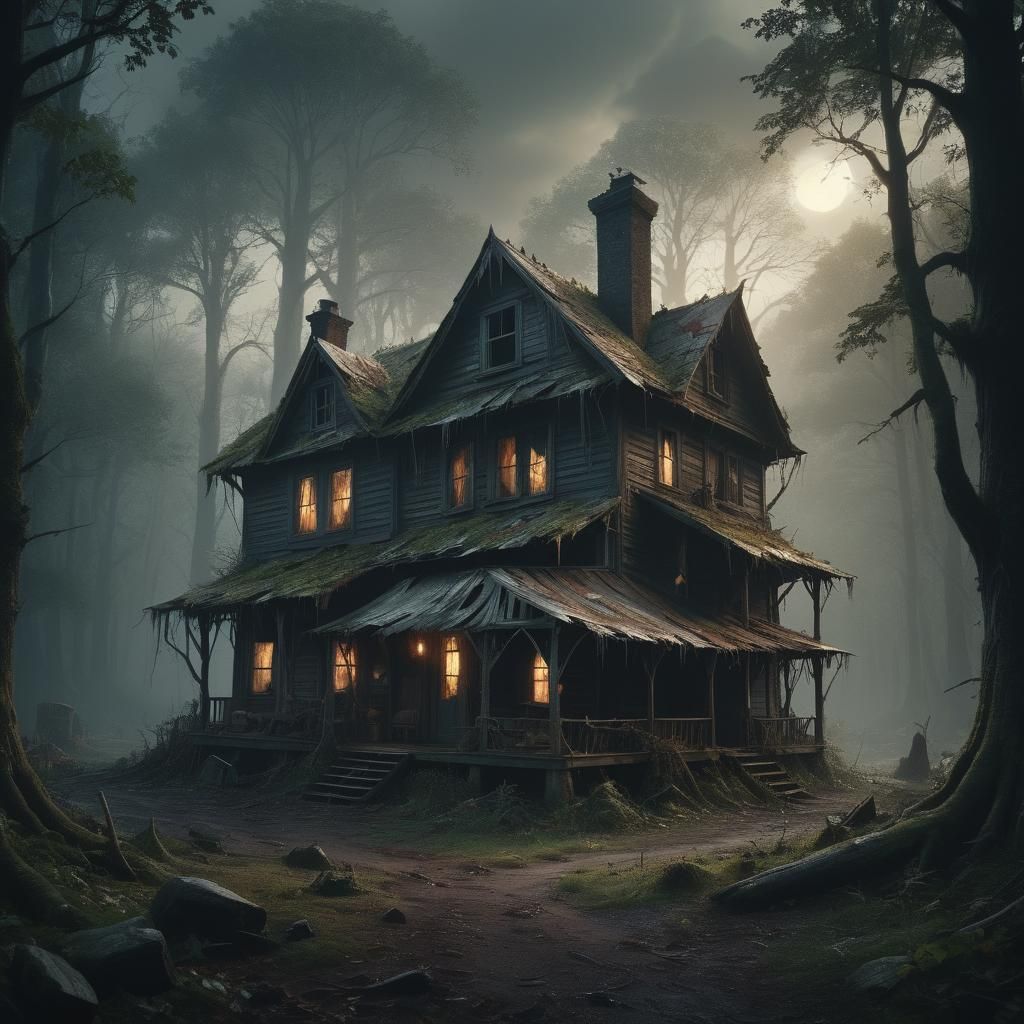 Epic Cinematic Masterpiece of a Haunted Shack in the Woods