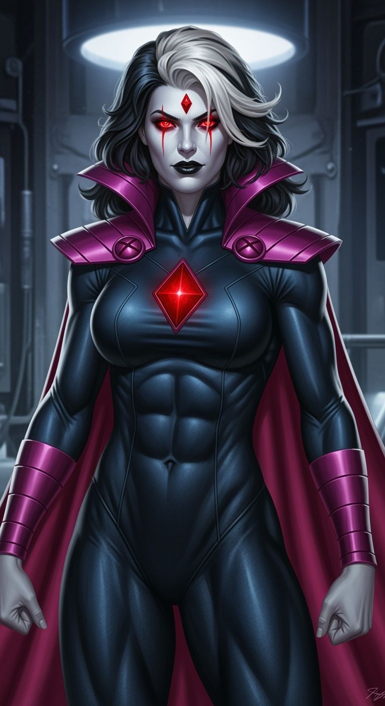 Rogue Transformed by Mister Sinister, Hyperrealistic Comic A...